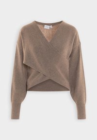 VILA Stickad tröja - brown