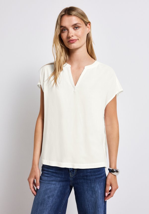 SPLIT NECK - Bluse - weiß