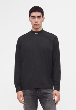 BOSS, TEE COLLAR LONG - Langarmshirt - black