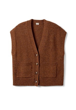 Stefanel, CARDIGAN.. - Chaqueta de punto - chocolate brown