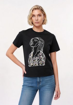 Anna Field Μπλουζάκι με στάμπα - black