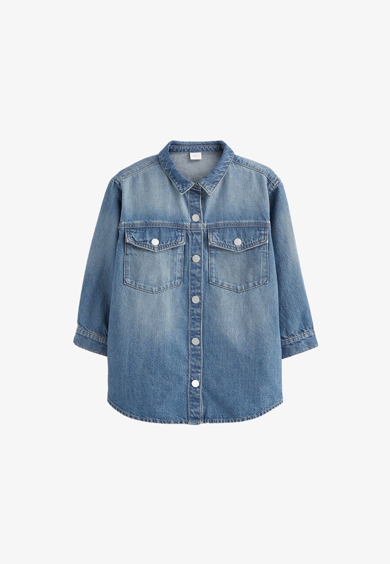 Next OVERSIZED SHACKET STANDARD. - Veste en similicuir - blue denim