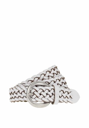 MIT SCHLIESSE IN POLIERTEM - Gevlochten riem - weiss