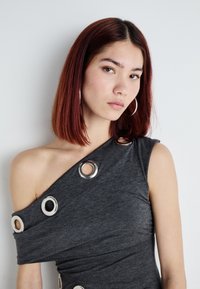 jaded london asymmetric eyelet dress Jaded London ASYMMETRIC EYELET DRESS - Jersey dress - grey