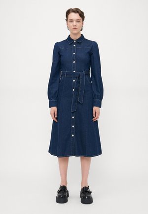 ONLKETTY LONG BELT DRESS - Robe en jean - dark blue denim