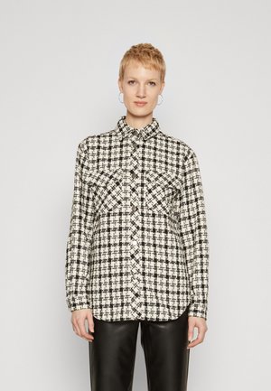 ONLY Tall ONLASTA CHECK SHACKET - Veste légère - ecru/black