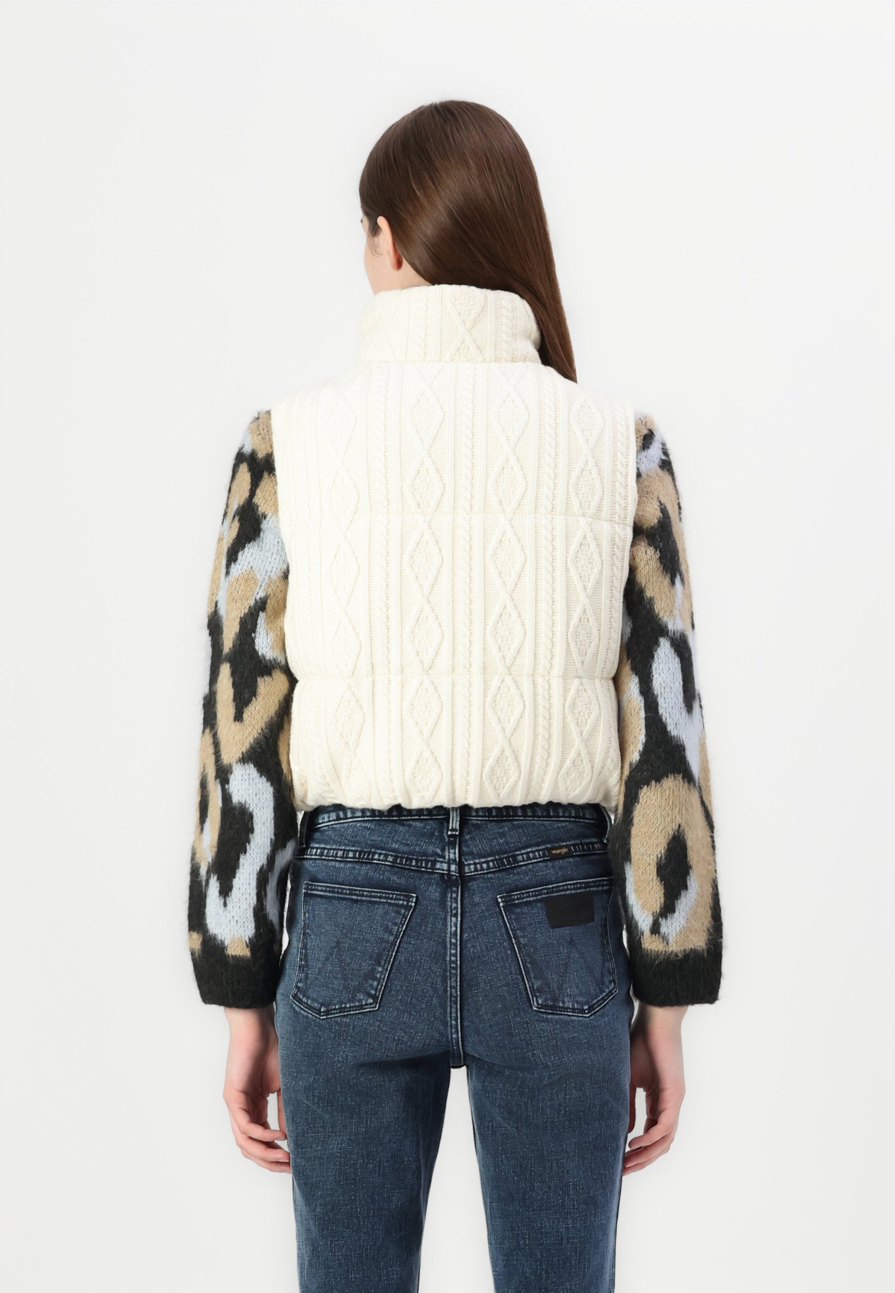 Hollister Co. MINI PUFFER VEST - Waistcoat - whitecap grey/white