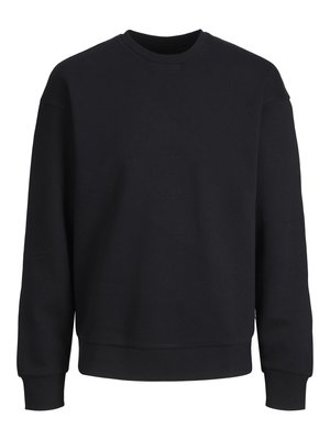 Sort sweatshirts i bomuldsblanding, med lange ærmer, rund halsudskæring samt ribbede manchetter og bund. Glat tekstur, afslappet pasform.