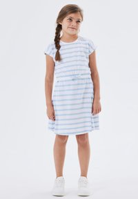 Name it 2ER-SET MIDI KURZAM RUNDHALS - Jerseykleid - hellblau