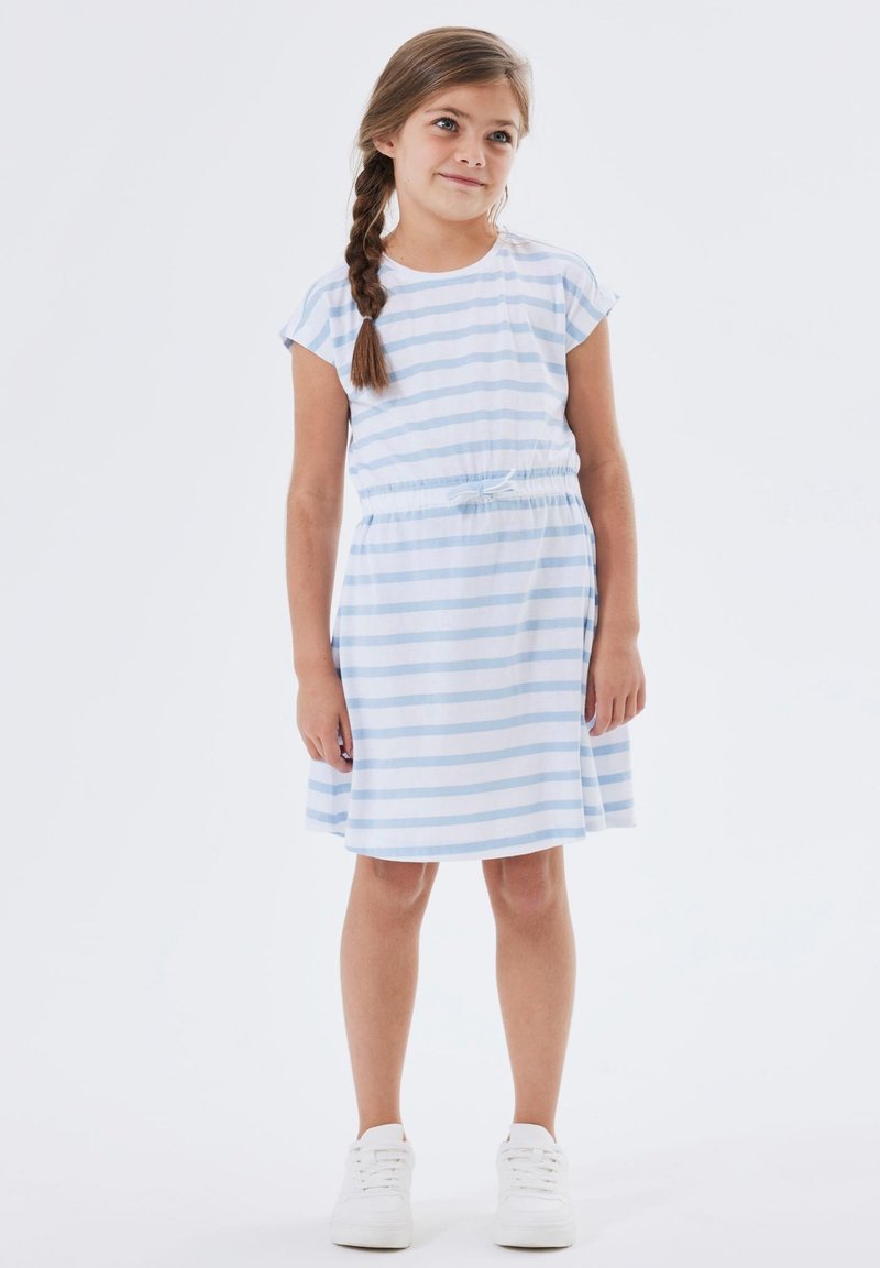 Name it 2ER-SET MIDI KURZAM RUNDHALS - Jerseykleid - hellblau