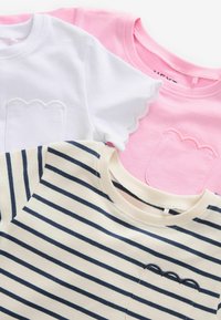 Next SHORT SLEEVE SCALLOP 3 PACK - REGULAR FIT - Marškinėliai su spaudiniu - pink
