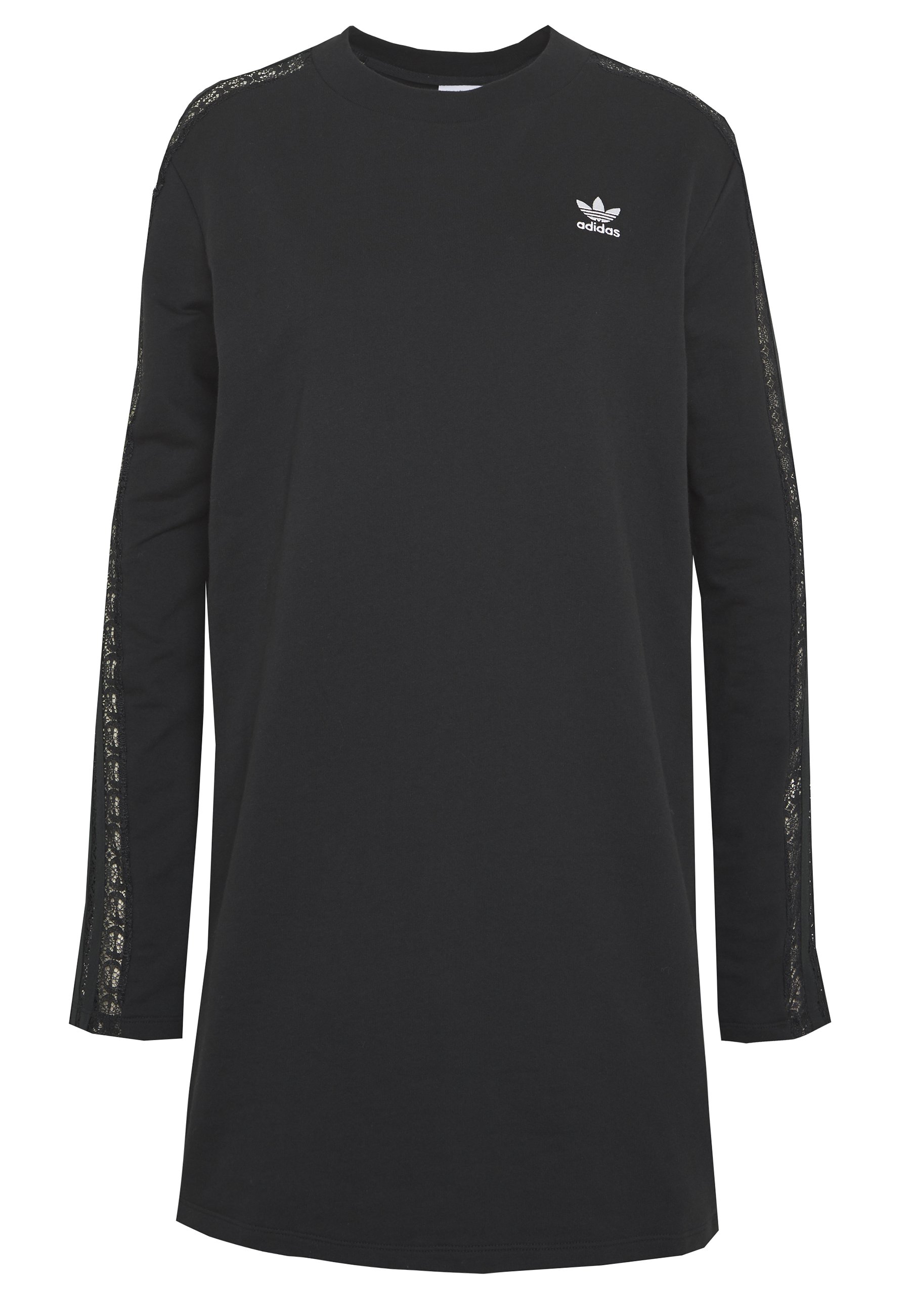 adidas Originals BELLISTA TREFOIL LONGSLEEVE LACE DRESS adidas Originals BELLISTA TREFOIL LONGSLEEVE LACE DRESS - Jerseykjole - black