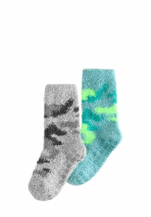 COSY 2 PACK - Strumpor - green/grey camo