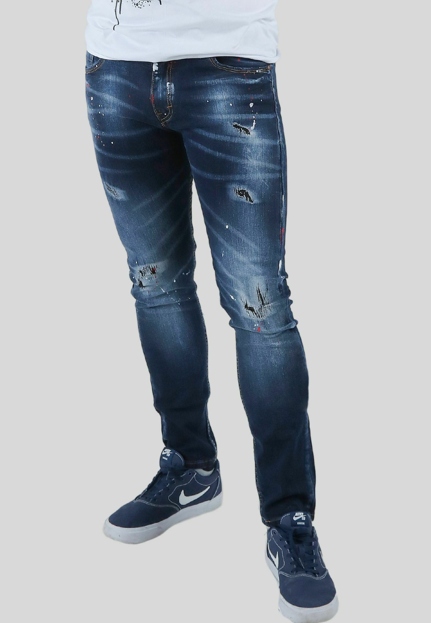 Pantalones Rotos Hombre Combinar Pantalon De Mezclilla Negro