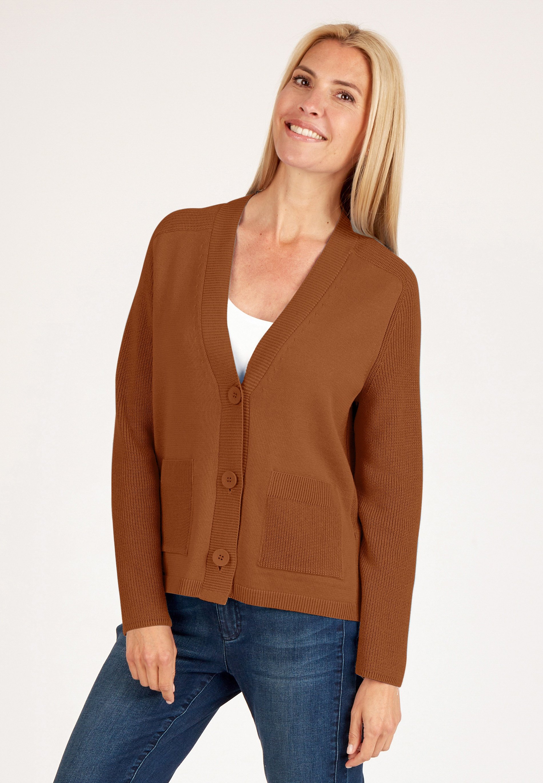 Rabe 1920 Cardigan - calvados/brown 