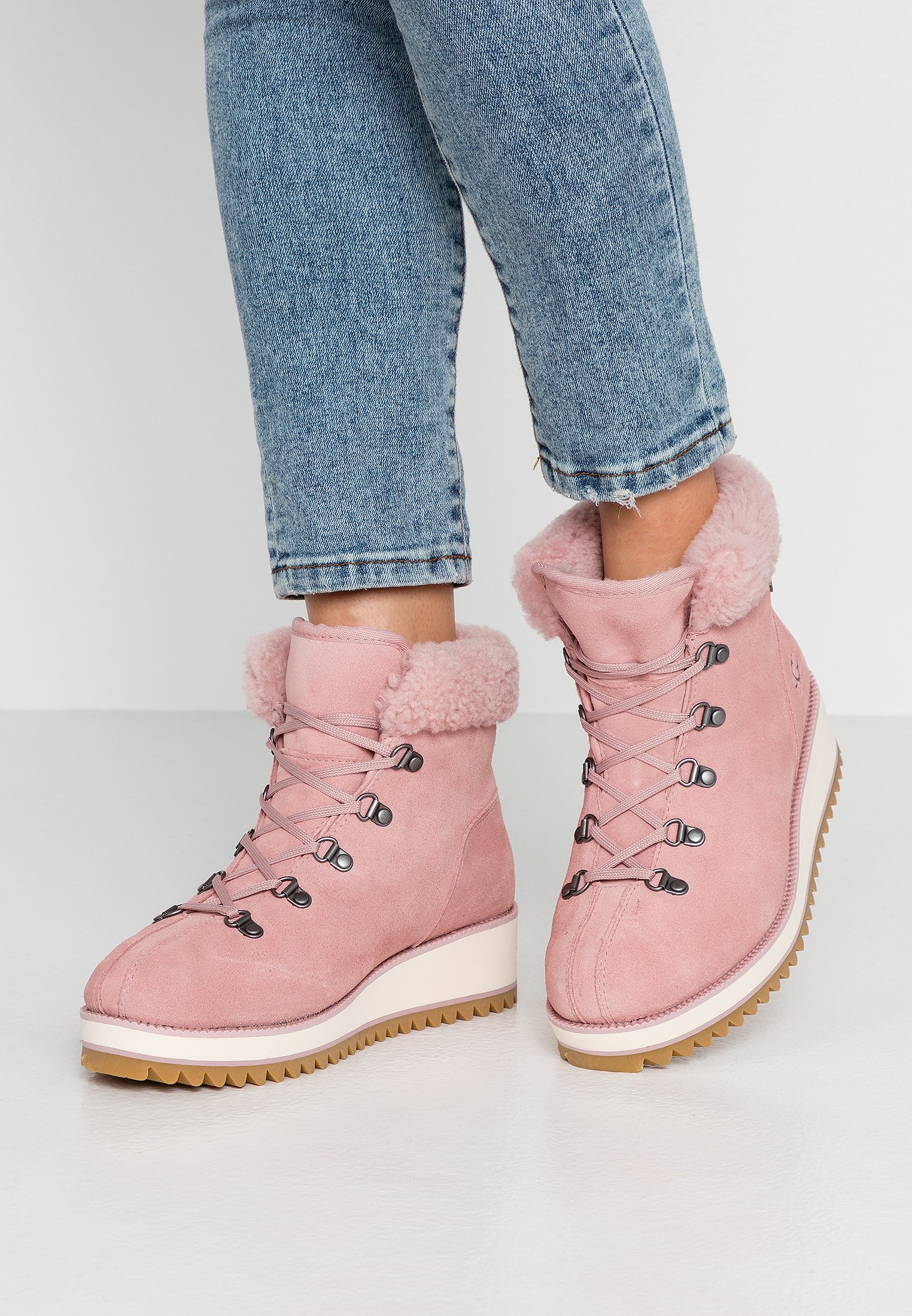 pink lace up uggs