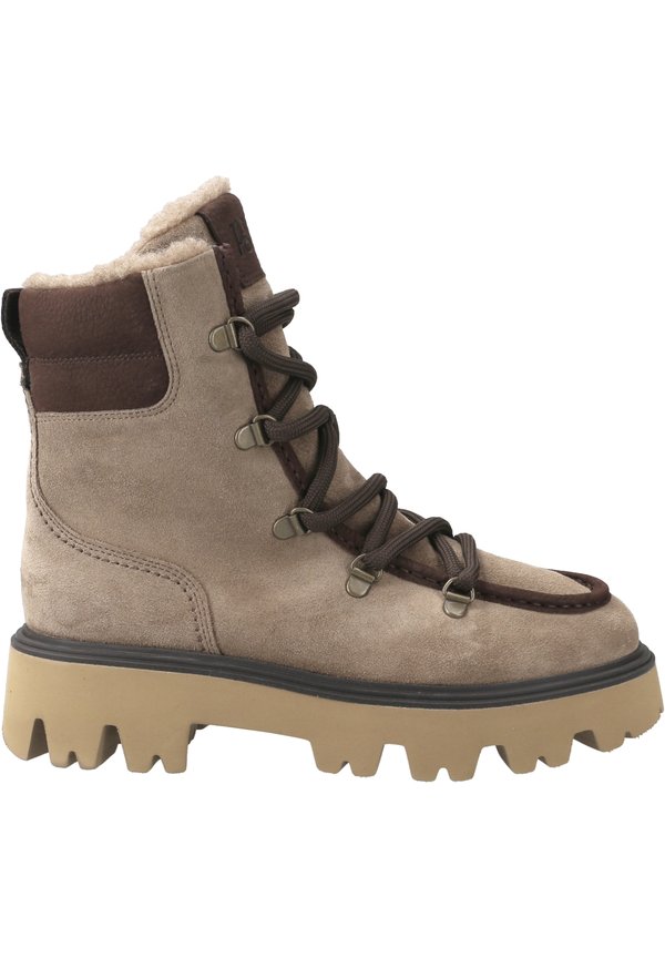 Schnürstiefelette - beige