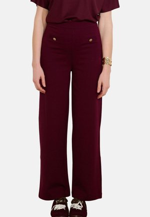 STRUCTURED - Hlače - aubergine