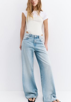 PULL&BEAR Laza szabású farmerek - light blue