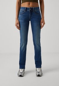 G-STAR - MIDGE SADDLE MID STRAIGHT - Straight leg jeans - medium indigo aged Miniatuurafbeelding 1
