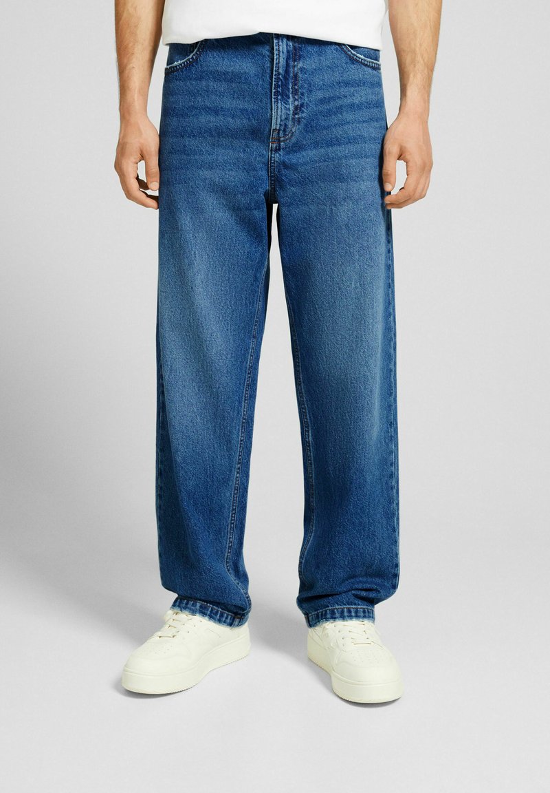 Bershka Jeans Straight Leg - dark blue/dunkelblau - Zalando.at