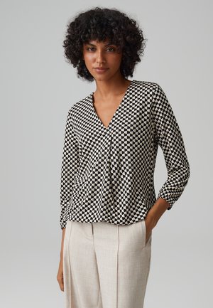 REGULAR FIT 3/4 SLEEVE PRINT - Longsleeve - black