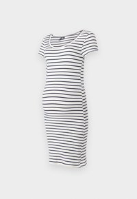 VMMSEA U NECK SHORT DRESS  - Robe fourreau - snow white/navy blazer