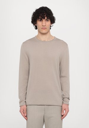 ROLLED EDGE SWEATER - Pullover - moss grey