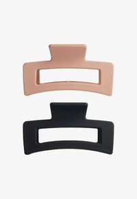 Revolution Haircare RECTANGLE MATTE CLIP NUDE/BLACK 2 PACK - Håraccessoar - nude/black