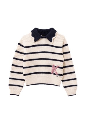 COL LETTRE SEQUINS - Poloshirt - ecru