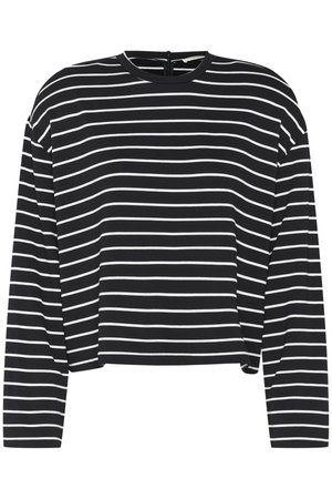 Gestuz SIBA STRIPE - Pikkade varrukatega topp - black/white