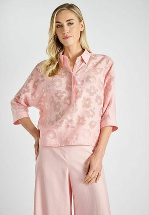MIT TRANSPARENTEN BLUMEN - Blouse - roze