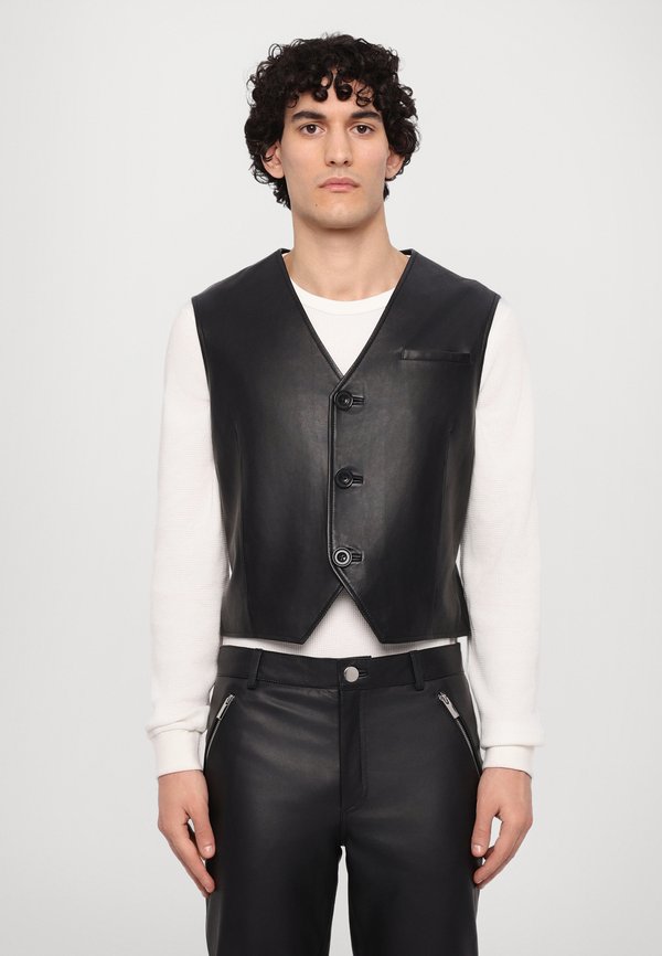 MARCUS LEATHER WAISTCOAT - Weste