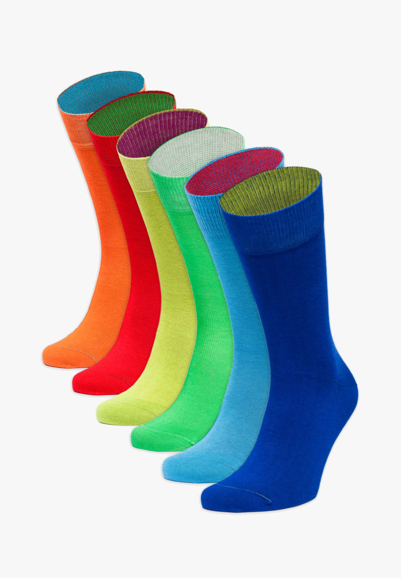 Von Jungfeld Regenbogen Socks Orange Rot Grun Blau Zalando Co Uk