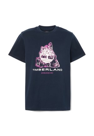 FRONT SEASONAL TREE LOGO GRAPHIC TEE - T-Shirt print - navy