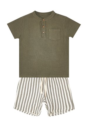 Denokids BEKLEIDUNG STRIPED MUSLIN SET - Shortsit - khaki cff-y