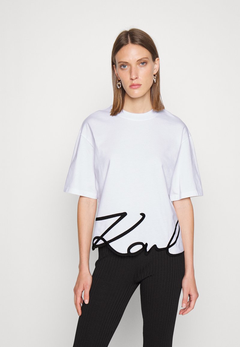 KARL LAGERFELD - SIGNATURE - T-Shirt print - white, Vergrößern