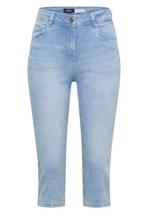 Cecil, HIGH WAIST SLIM LEG JEANS IM SLIM FIT - Short en jean - light blue random bleached