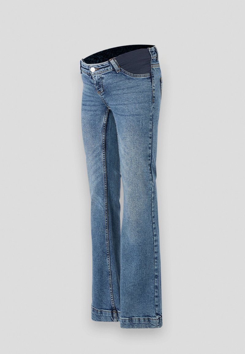 Anna Field MAMA Flared Jeans blauw denim/bluedenim Anna Field MAMA Flared Jeans blauw denim/bluedenim
