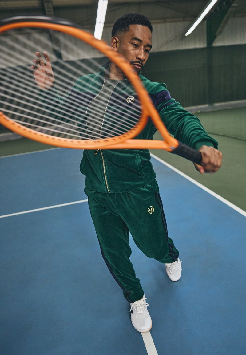 Sergio Tacchini DAMARINDO VELOUR TRACKSUIT - Gornji dio trenirke - rainforest/maritime blue