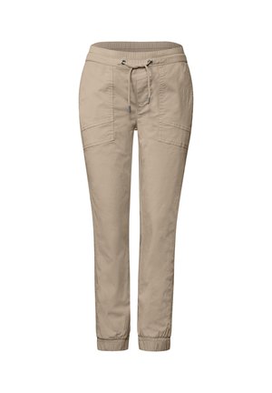 Street One, SLIM-LEG PANTS IN PAPER-TOUCH QUALITY - Bukser - cobble stone