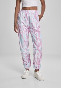 Urban Classics FRAUEN  - Spodnji deli trenirk - aquablue/pink
