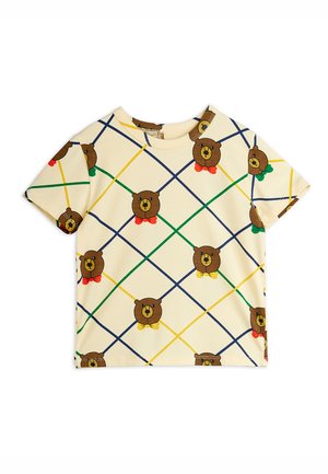 BEAR CHECK TEE UNISEX - T-shirts med print - off-white