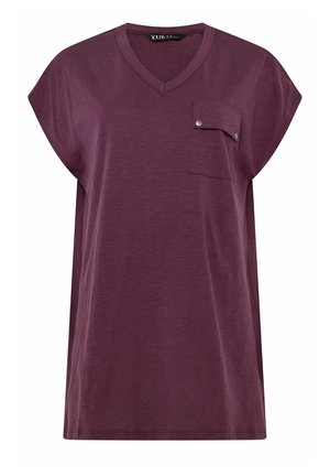 Yours Clothing, PLUS SIZE CASUAL TOPS - T-Shirt print - purple