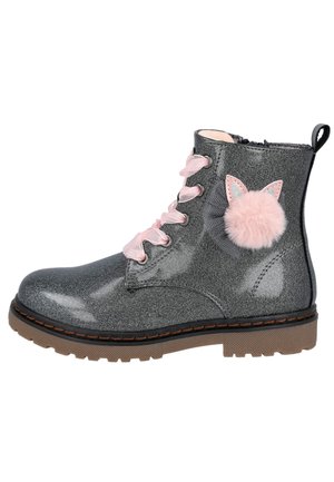 Botines con cordones - plomo