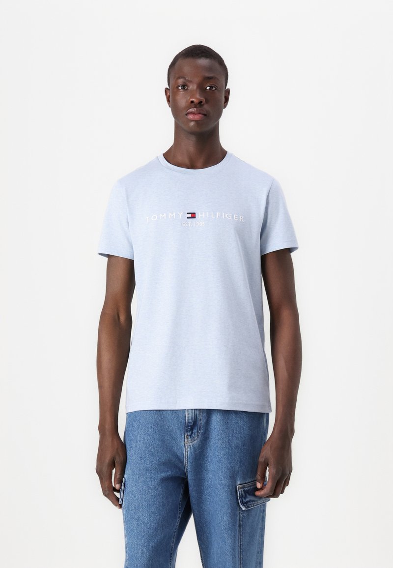 Tommy Hilfiger - LOGO TEE - Print T-shirt - heathered blue, Enlarge