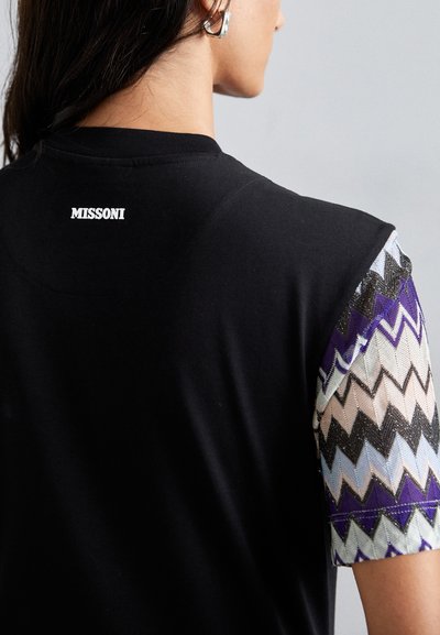 Missoni SHORT SLEEVE - Marškinėliai su spaudiniu - black/blue