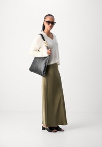 Lindex SKIRT MARY - Fustă maxi - dusty green