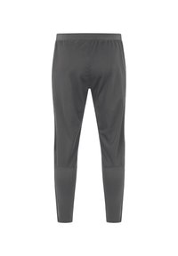 Sportieve broek in donkergrijs, met een slim fit, elastische tailleband en een soepele, lichte stof met een licht glanzende afwerking.