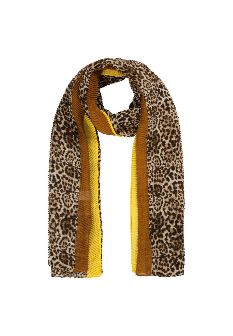 Damen Schals | Codello SOFTER PLISSEE-SCHAL MIT LEO-PRINT Schal braun - YJ39989 Damen Schals | Codello SOFTER PLISSEE-SCHAL MIT LEO-PRINT Schal braun - YJ39989